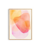 Peach Pink Abstract Wall Art, Soft Pastel Shape Print, Minimal Modern Decor
