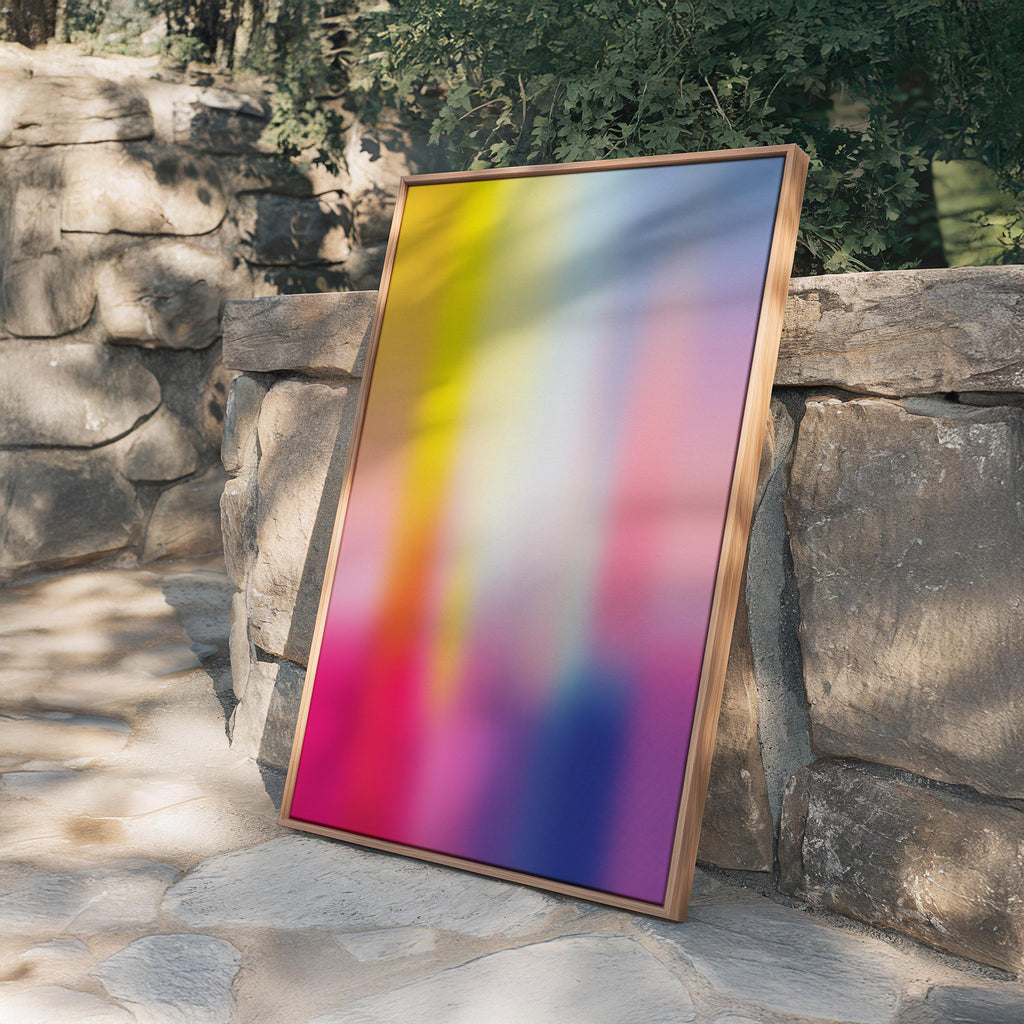 Rainbow Aura Art Print, Colorful Blur Poster, Dreamy Modern Wall Decor