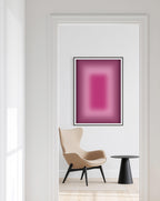 Pink Aura Art Print, Magenta Gradient Poster, Soft Glow Wall Decor