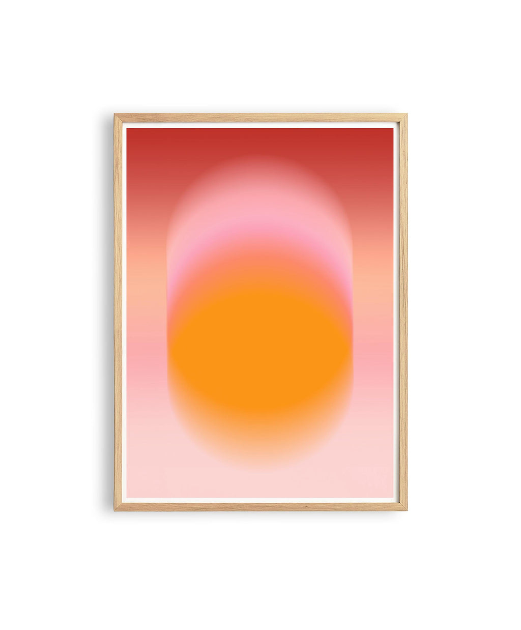 Orange Gradient Art Print, Pink Aura Poster, Modern Wall Decor