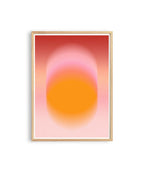 Orange Gradient Art Print, Pink Aura Poster, Modern Wall Decor