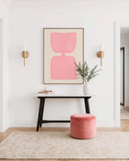 Pink Abstract Art Print, Minimalist Shape Poster, Soft Modern Wall Decor