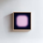 Navy Pink Wall Art Print, Soft Glow Abstract, Square Modern Wall Decor, Gradient Art