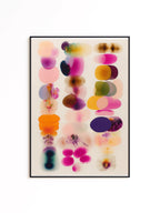Colorful Abstract Shapes Print, Modern Organic Composition Wall Art