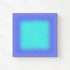 Aqua Gradient Art Print, Turquoise Blue Abstract, Modern Square Wall Decor