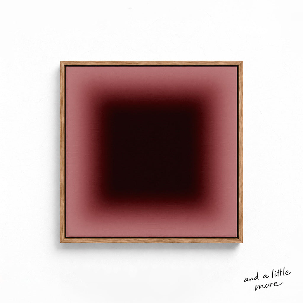 Dark Burgundy Canvas Wall Art, Framed Canvas, Dark Red Gradient Wall Decor, Large Abstract Wall Art