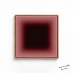 Dark Burgundy Canvas Wall Art, Framed Canvas, Dark Red Gradient Wall Decor, Large Abstract Wall Art