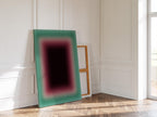 Burgundy Wall Art Print, Teal Green Gradient Abstract, Moody Modern Decor