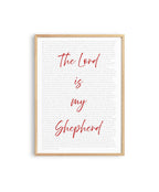 Psalm 23 Print, The Lord Is My Shepherd Wall Art, Christian Bible Verse Decor