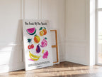 Fruit of the Spirit Wall Art Print, Galatians 5:22-23 Poster, Christian Fruit Decor