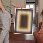 Brown Wall Art Print, Chocolate Cream Gradient, Minimal Abstract Decor