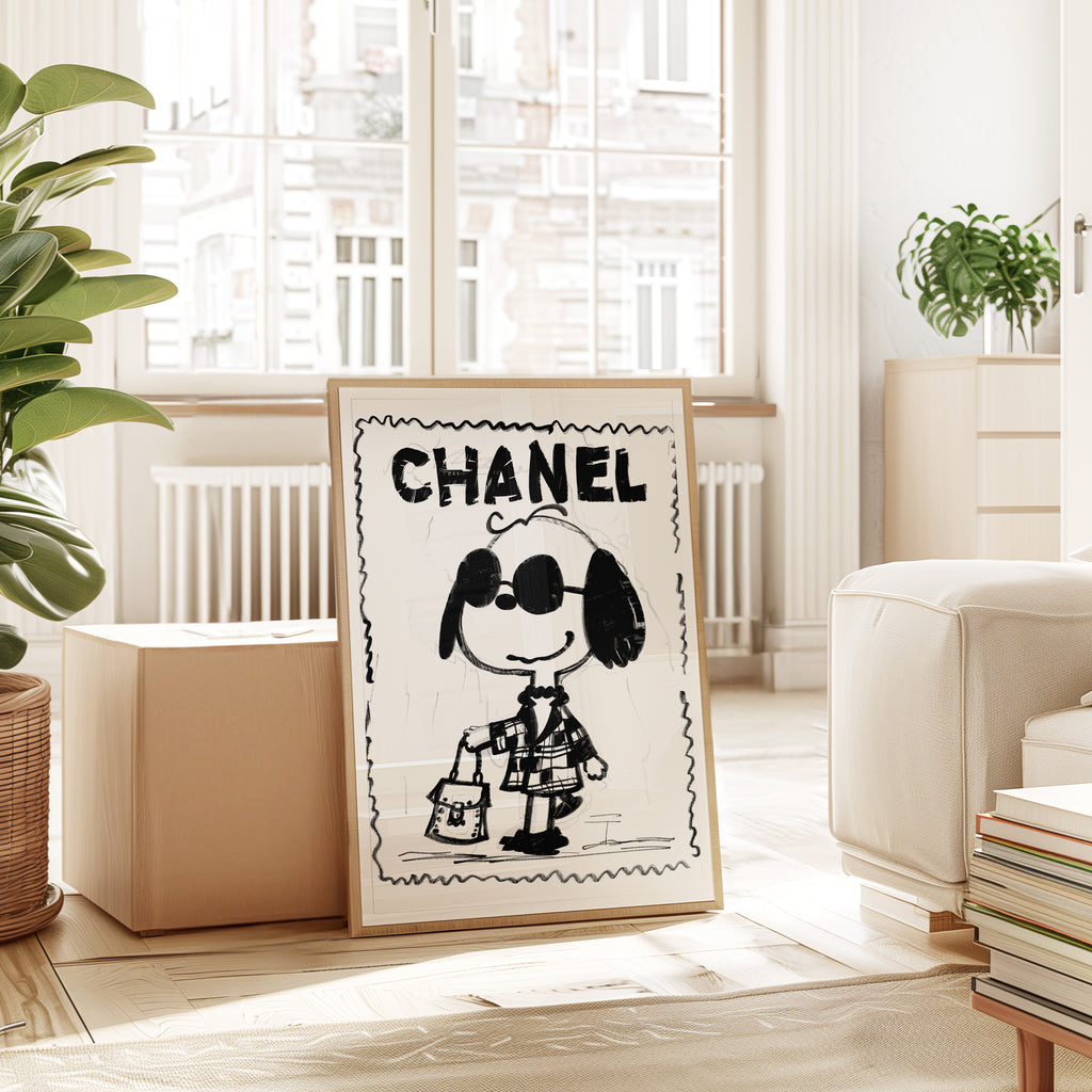 Chanel High Fashion Dog Wall Art