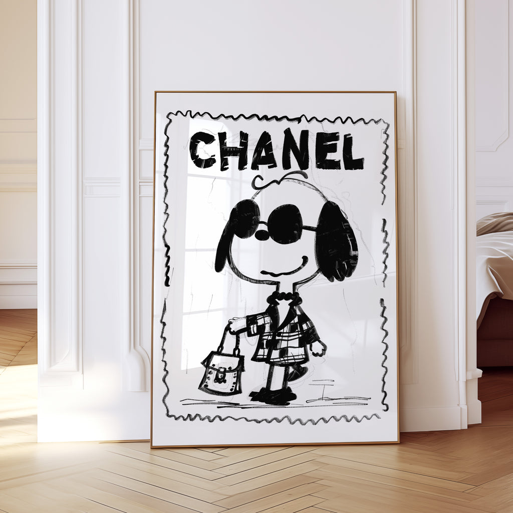 Chanel High Fashion Dog Wall Art