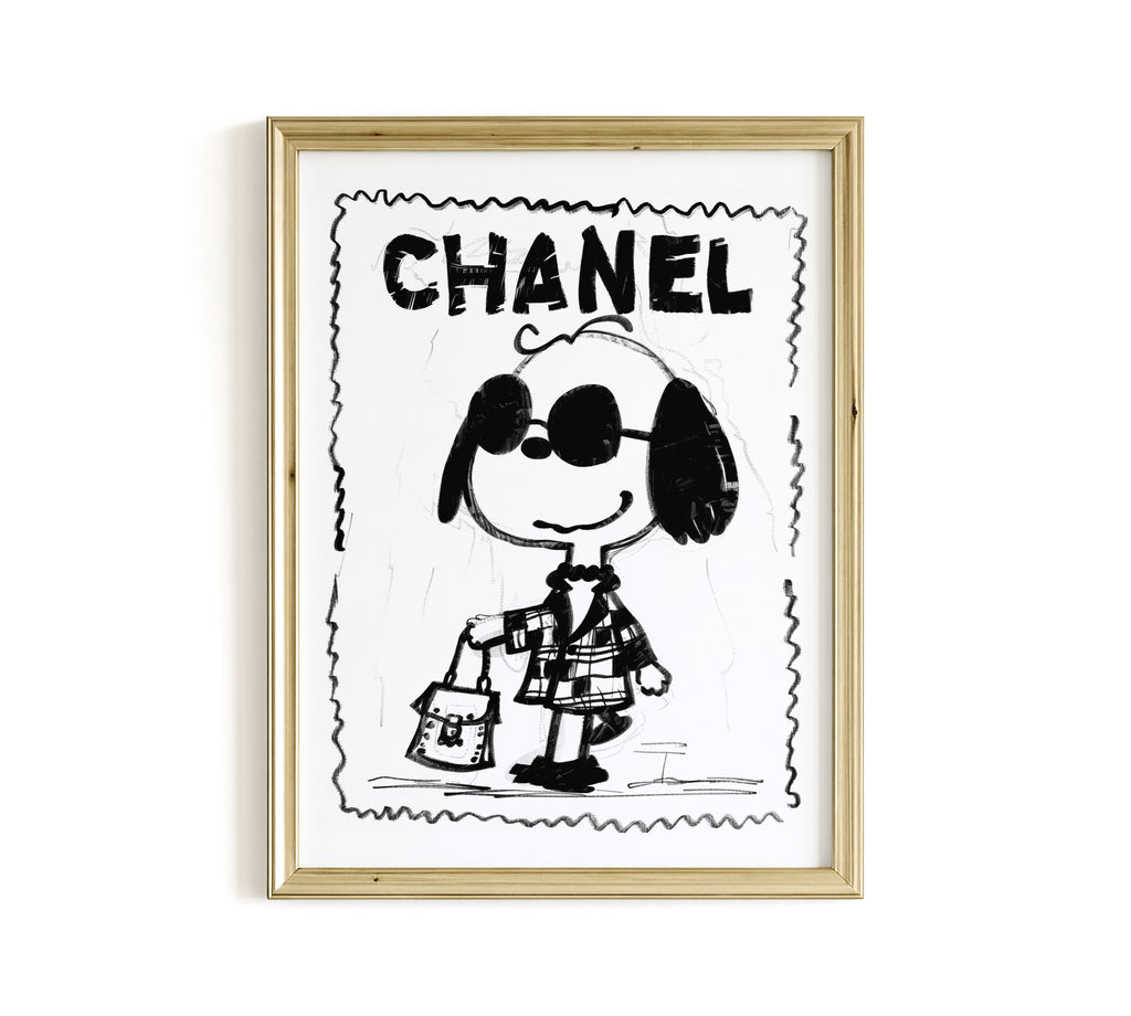 Chanel High Fashion Dog Wall Art