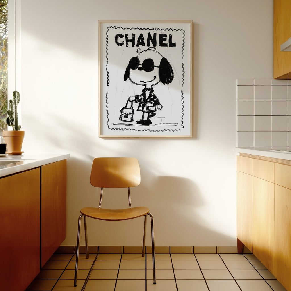 Chanel High Fashion Dog Wall Art
