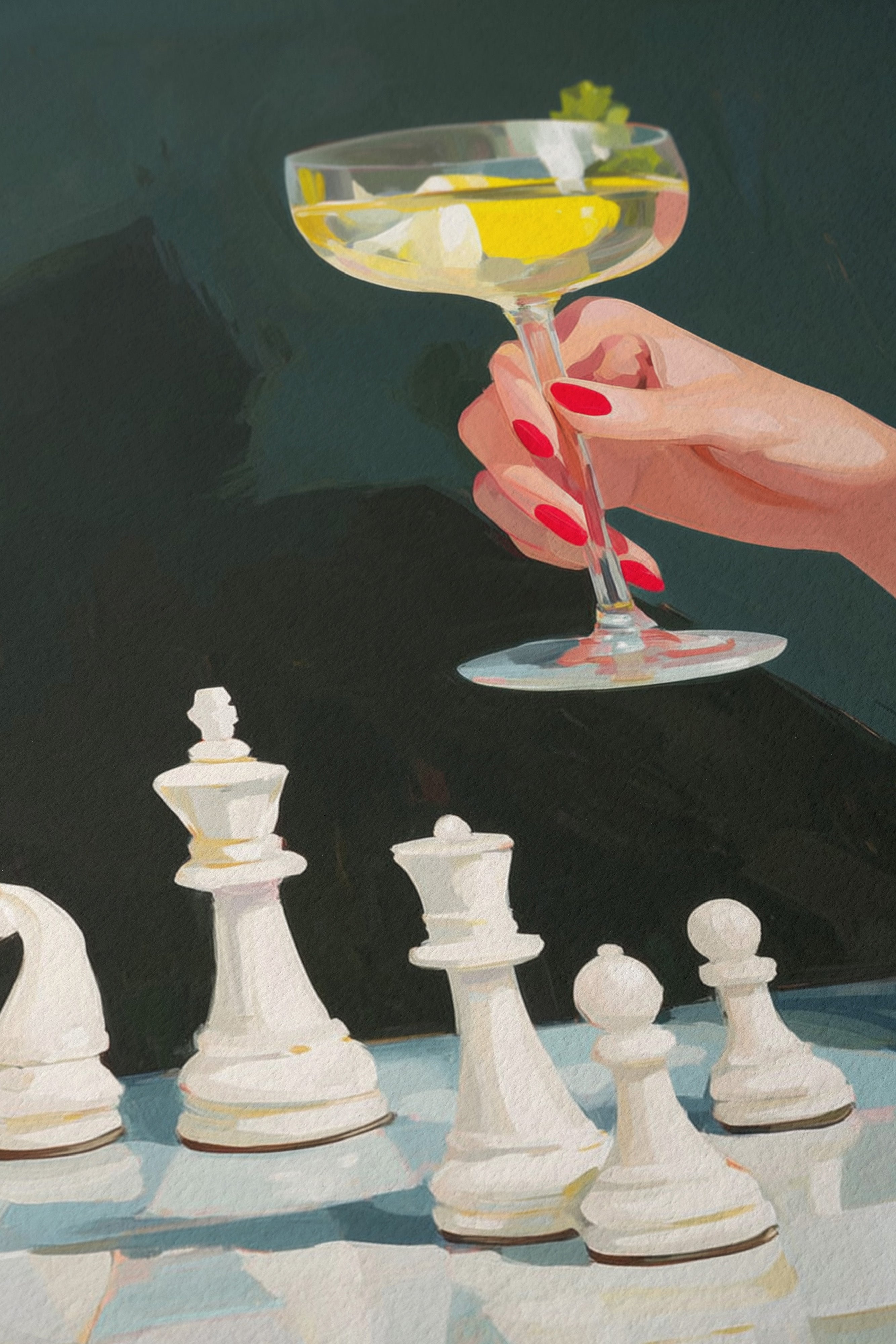 Luxury Chess Cocktail Wall Art