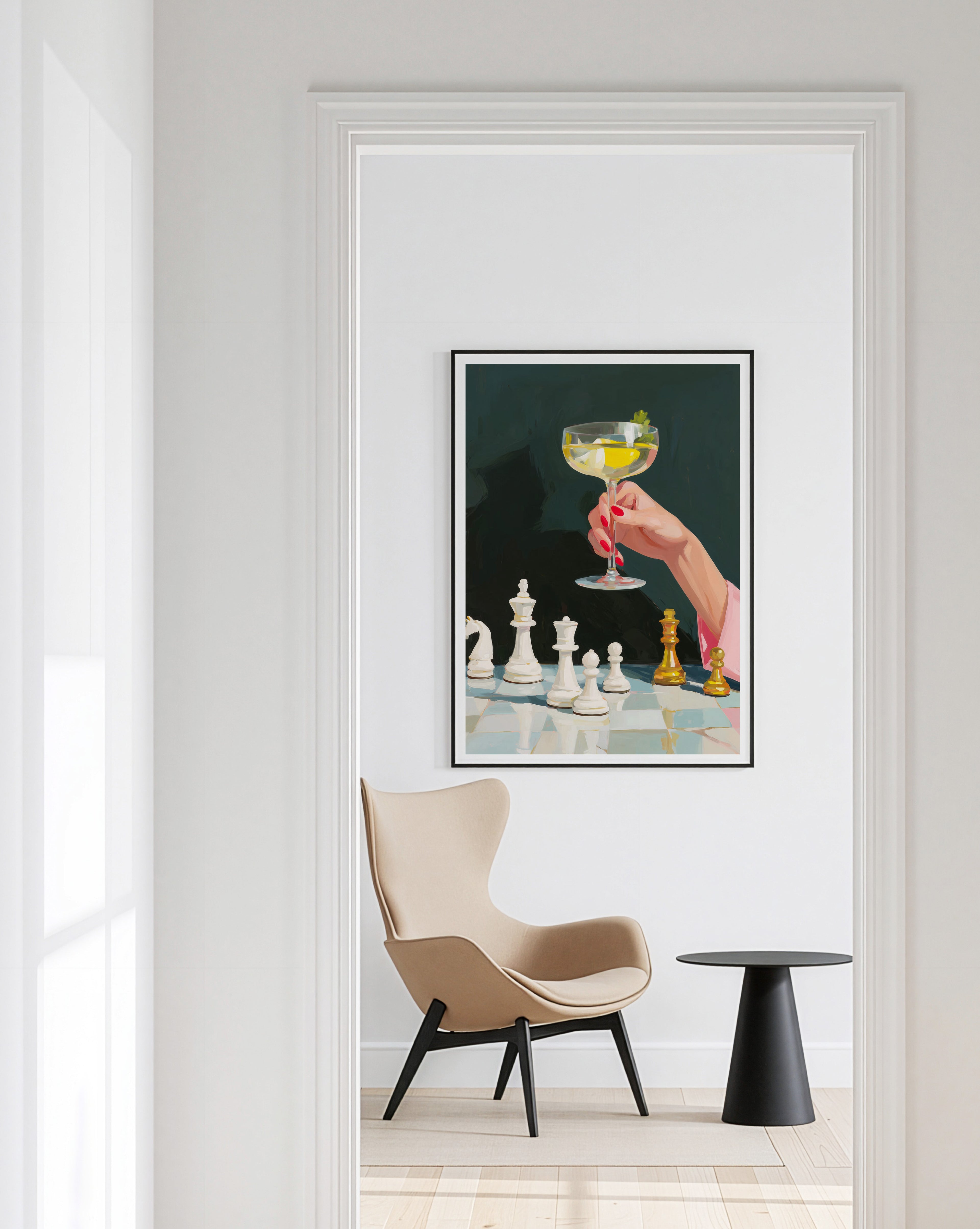 Luxury Chess Cocktail Wall Art