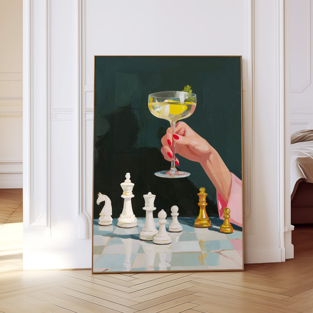 Luxury Chess Cocktail Wall Art