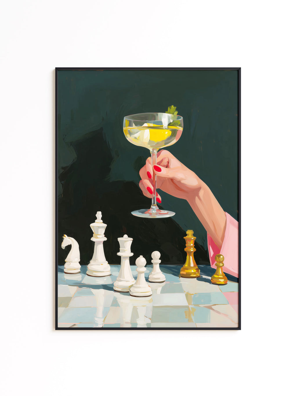 Luxury Chess Cocktail Wall Art