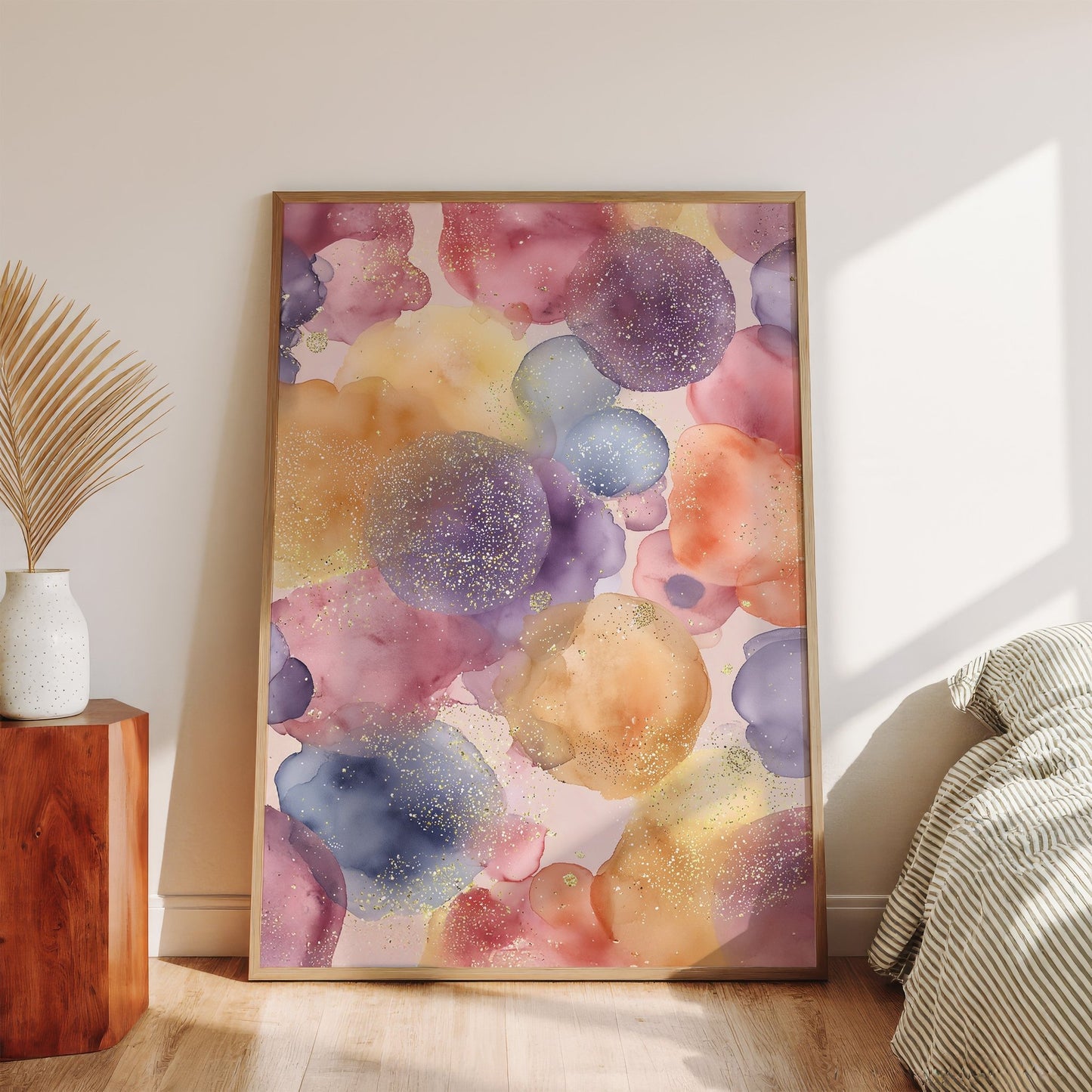 Cosmic Watercolor Glow Art canvas wall art – And A Little More