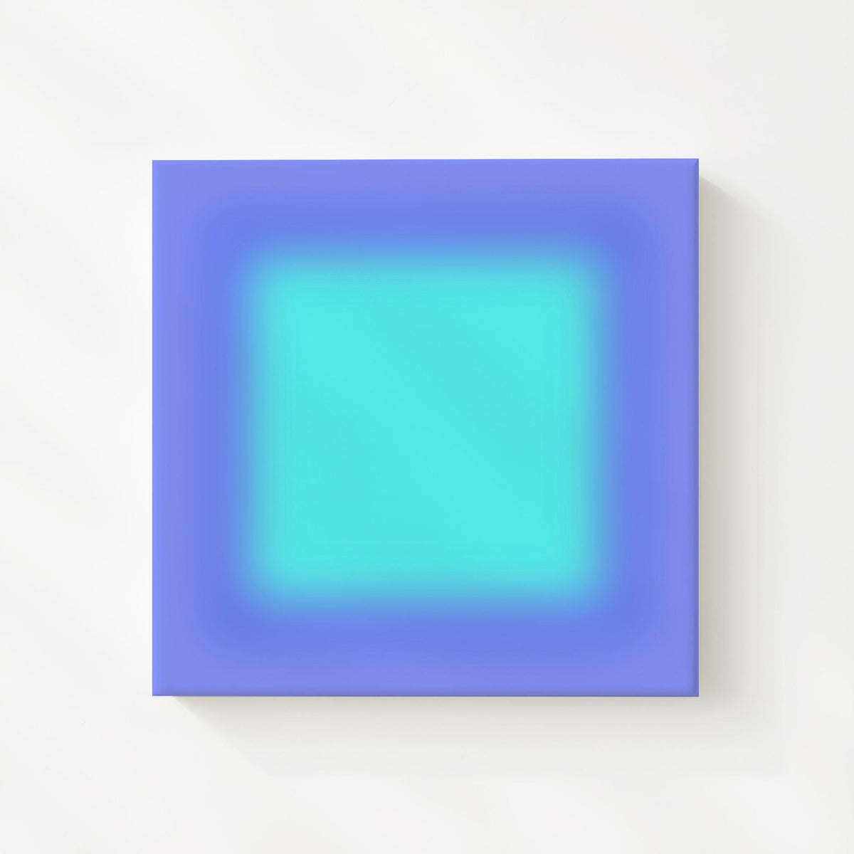 Aqua Gradient Art Print, Turquoise Blue Abstract, Modern Square Wall Decor