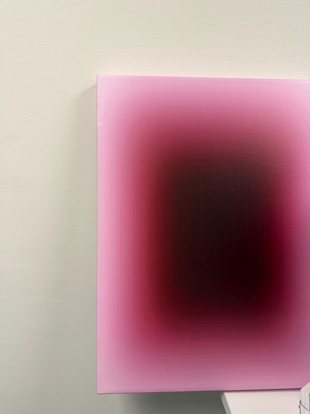 Burgundy Gradient Wall Art, Plum Mauve Abstract Canvas Print, Wine Glow Modern Minimal Decor