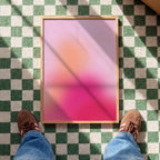 Pink Aura Gradient Print, Abstract Spiritual Wall Art, Soft Pastel Minimal Decor