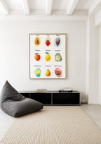 Fruit of the Spirit Chart Print, Christian Nursery Wall Art, Bible Verse Poster