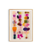 Colorful Abstract Shapes Print, Modern Organic Composition Wall Art