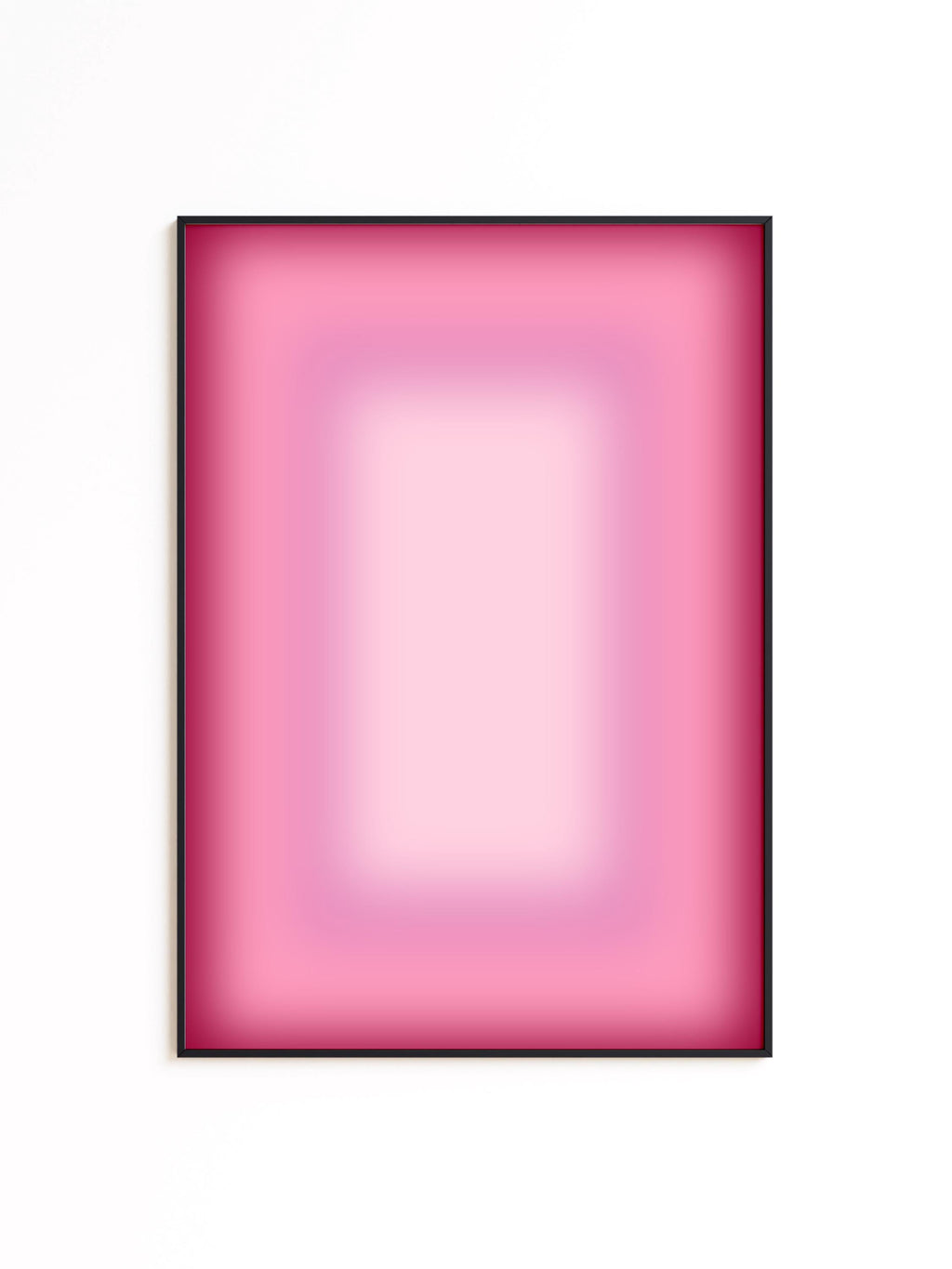 Pink Gradient Abstract Wall Art, Blush Ombre Minimalist Poster