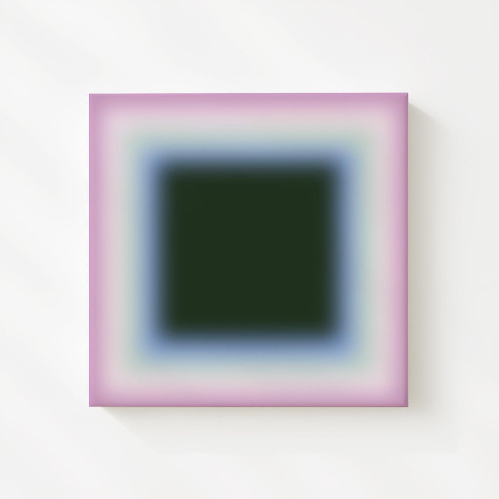 Green Lavender Gradient Abstract Art Print, Soft Glow Minimal Modern Wall Decor