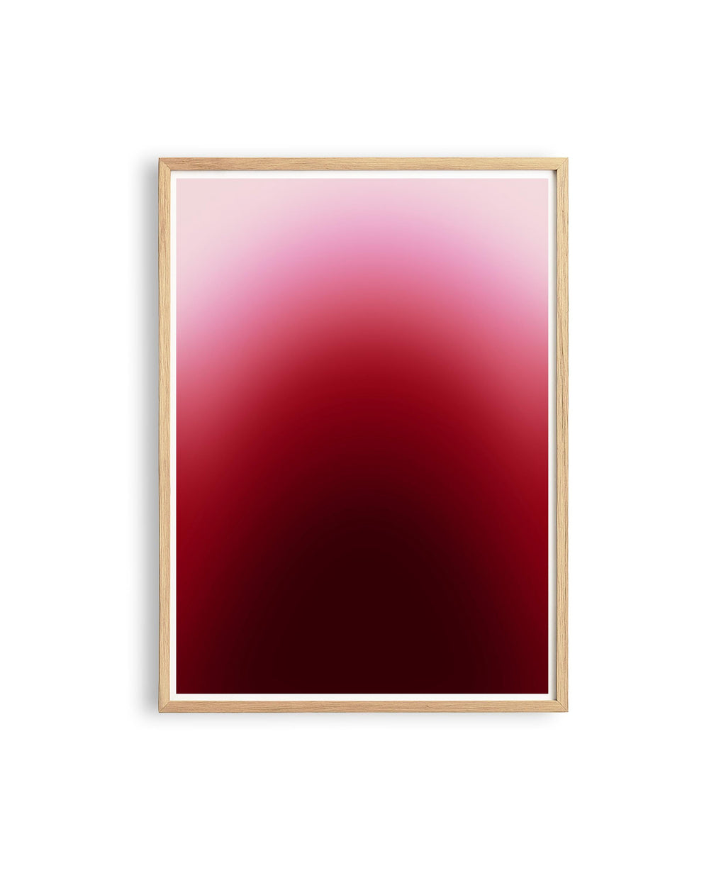 Red Gradient Abstract Art Print, Minimal Modern Wall Decor, Bold Contemporary Vertical Artwork Print