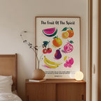 Fruit of the Spirit Wall Art Print, Galatians 5:22-23 Poster, Christian Fruit Decor