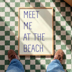 Meet me at the beach poster, Beach Quote Print, Meet Me at the Beach Poster, Minimal Coastal Decor