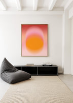 Orange Gradient Art Print, Pink Aura Poster, Modern Wall Decor