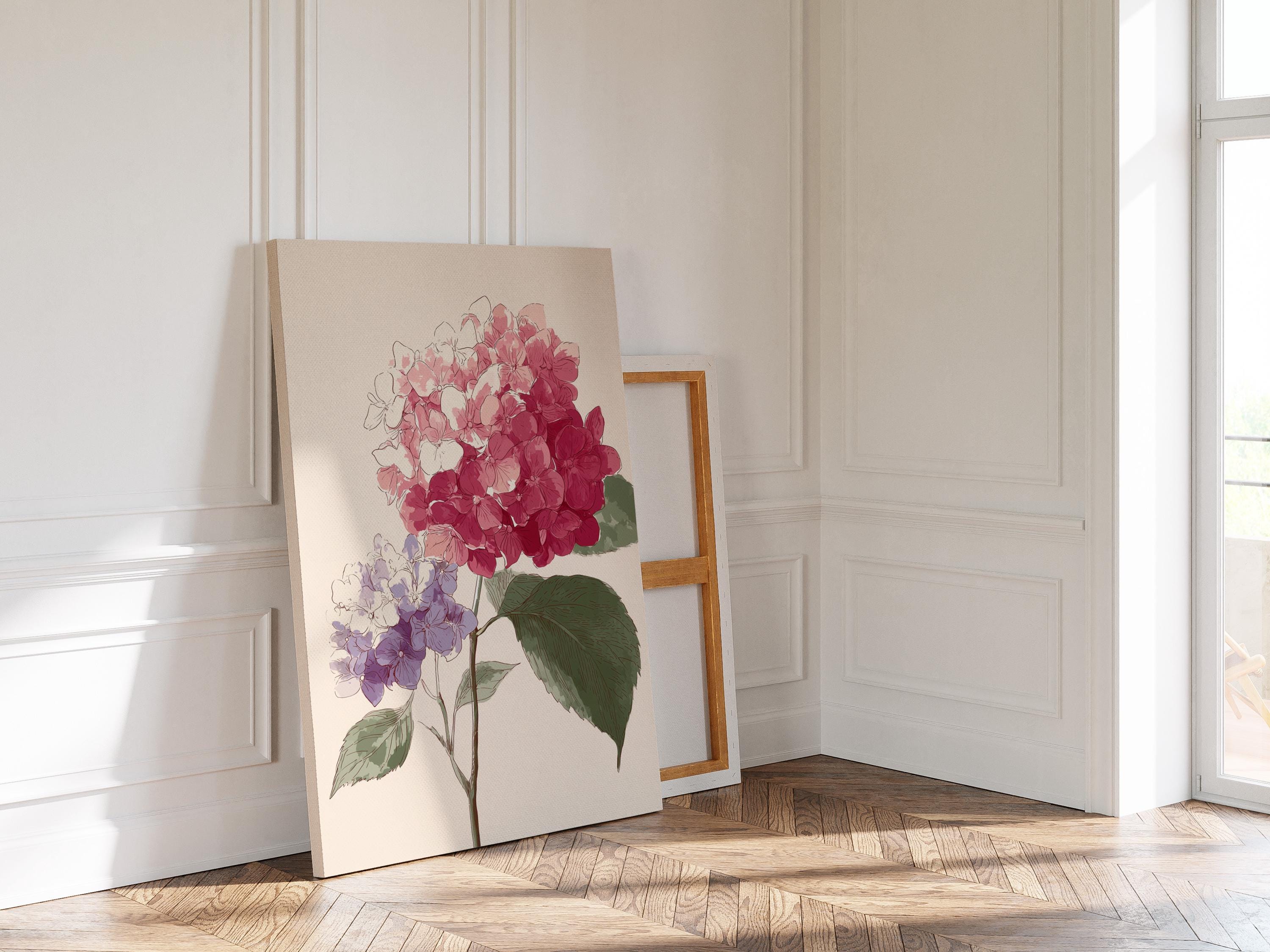 Hydrangea Printable Art, Soft Floral Download for Bedroom or Bathroom Decor