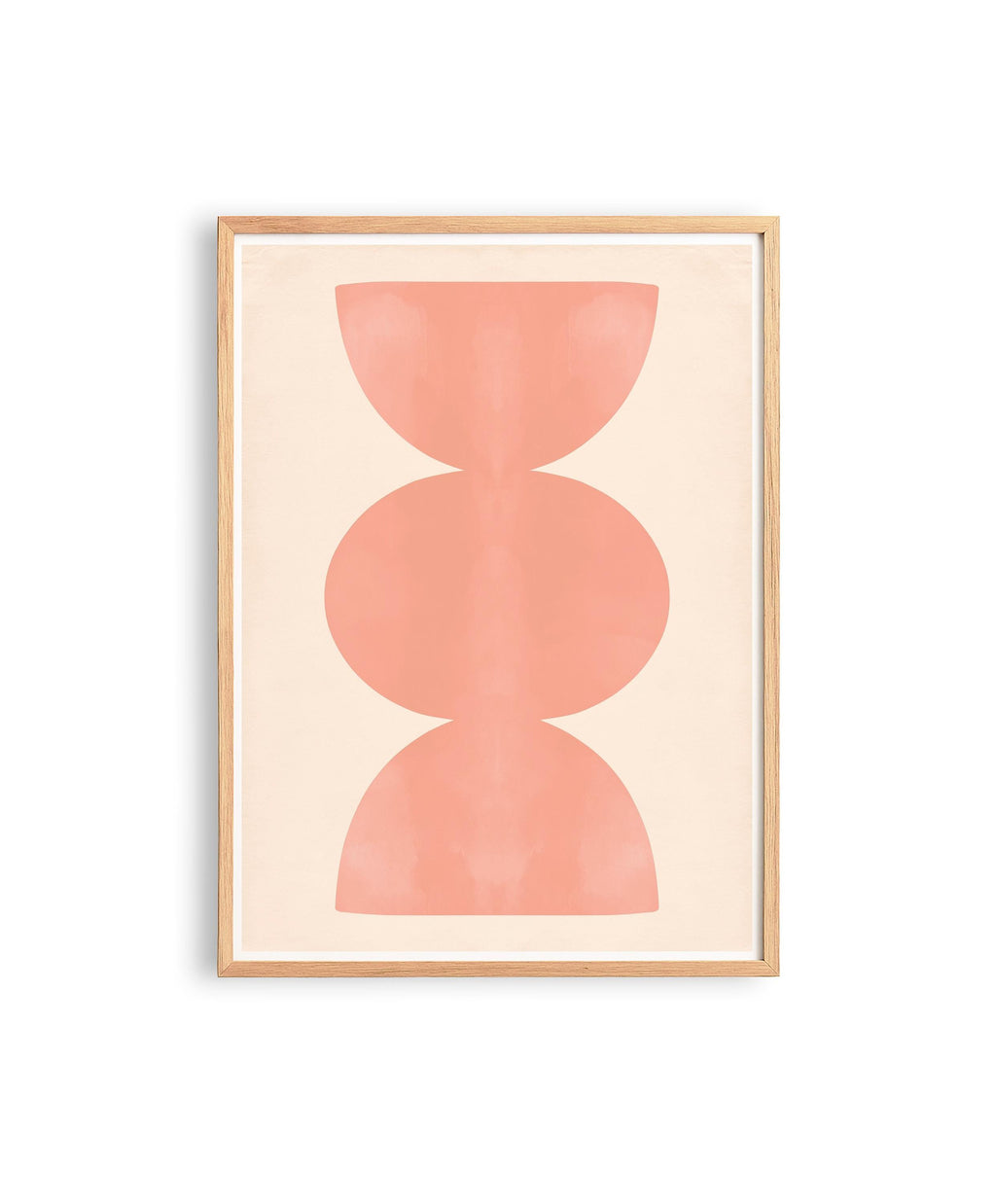 Peach Wall Art Print, Minimalist Geometric Abstract, Soft Modern Decor