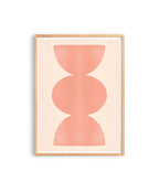 Peach Wall Art Print, Minimalist Geometric Abstract, Soft Modern Decor