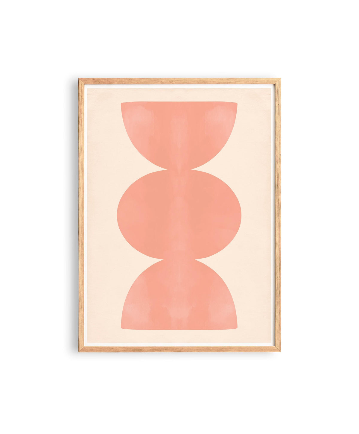 Peach Wall Art Print, Minimalist Geometric Abstract, Soft Modern Decor