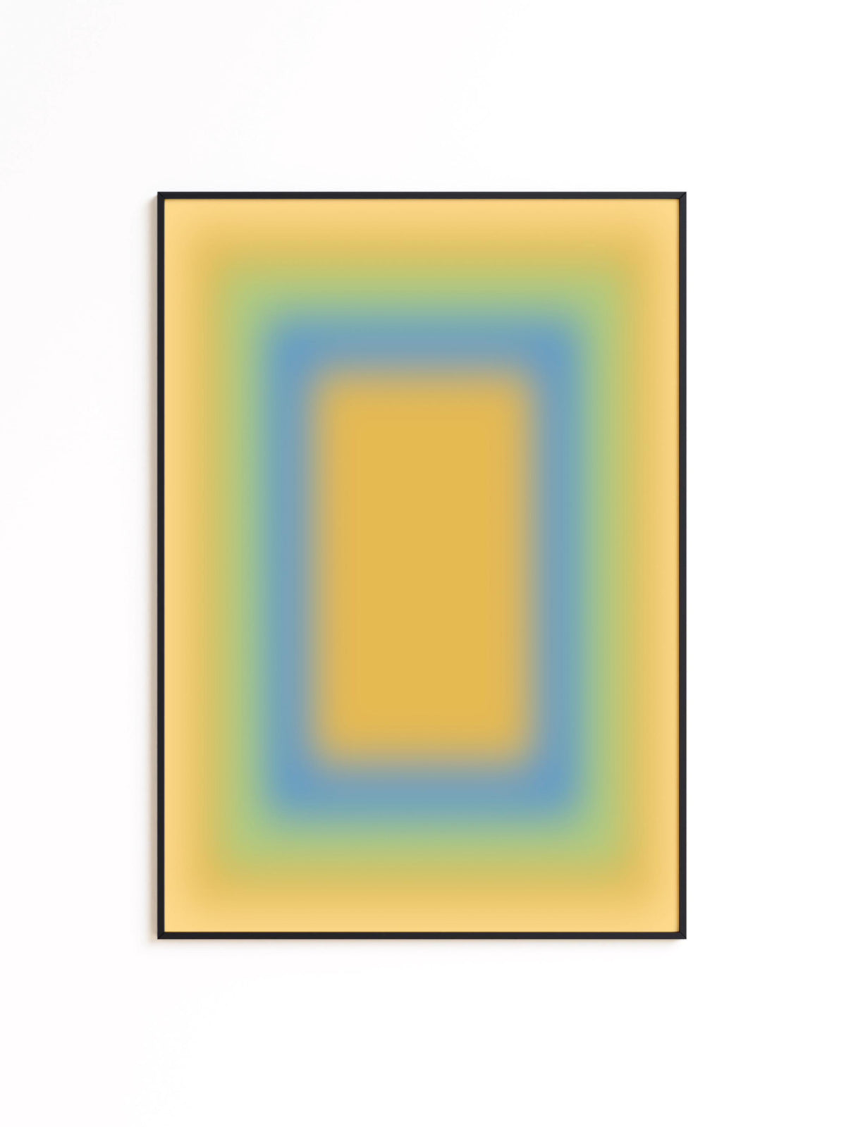 Yellow Blue Gradient Art Print