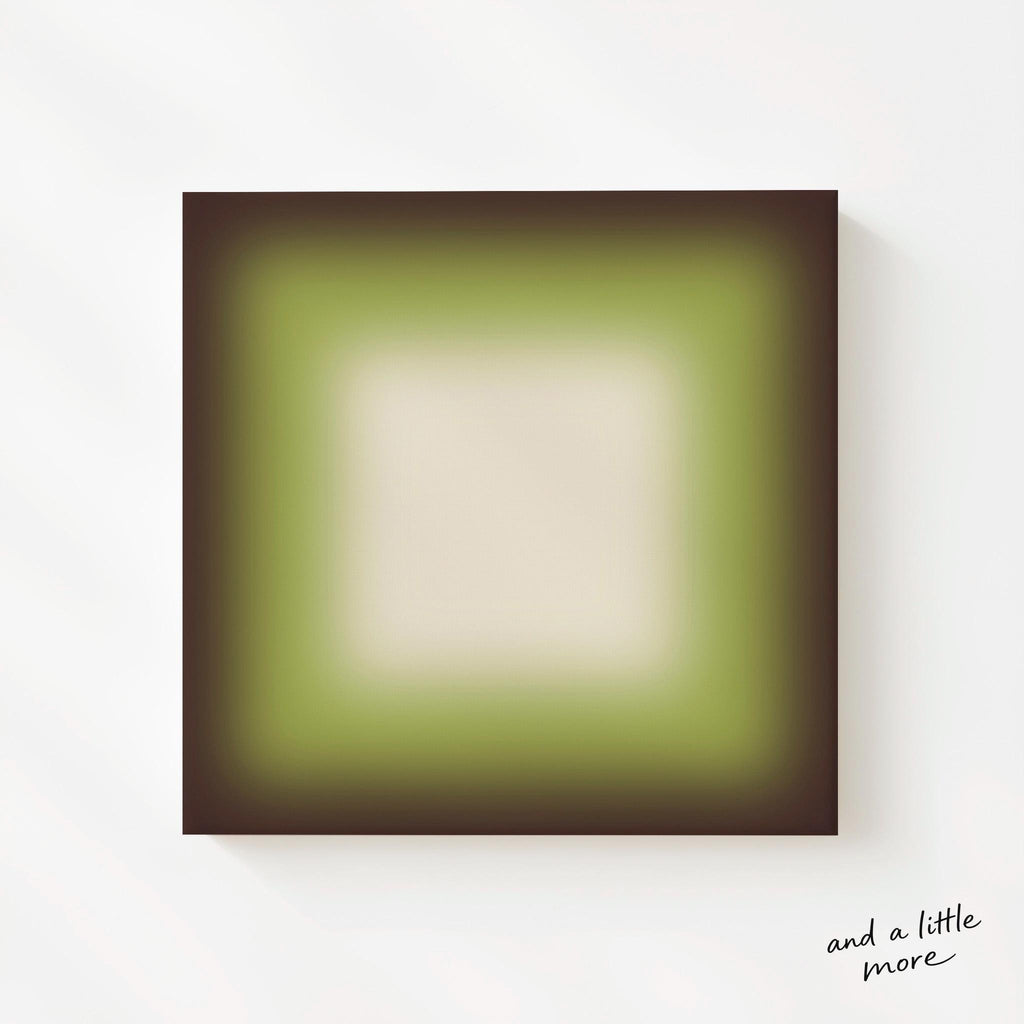 Avocado Green Wall Art, Minimalist Gradient Print, Earthy Framed Wall Art, Square Canvas Print
