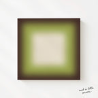 Avocado Green Wall Art, Minimalist Gradient Print, Earthy Framed Wall Art, Square Canvas Print