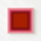 Red Pink Gradient Wall Art – Modern Square Abstract Color Field Print, Minimal Home Decor
