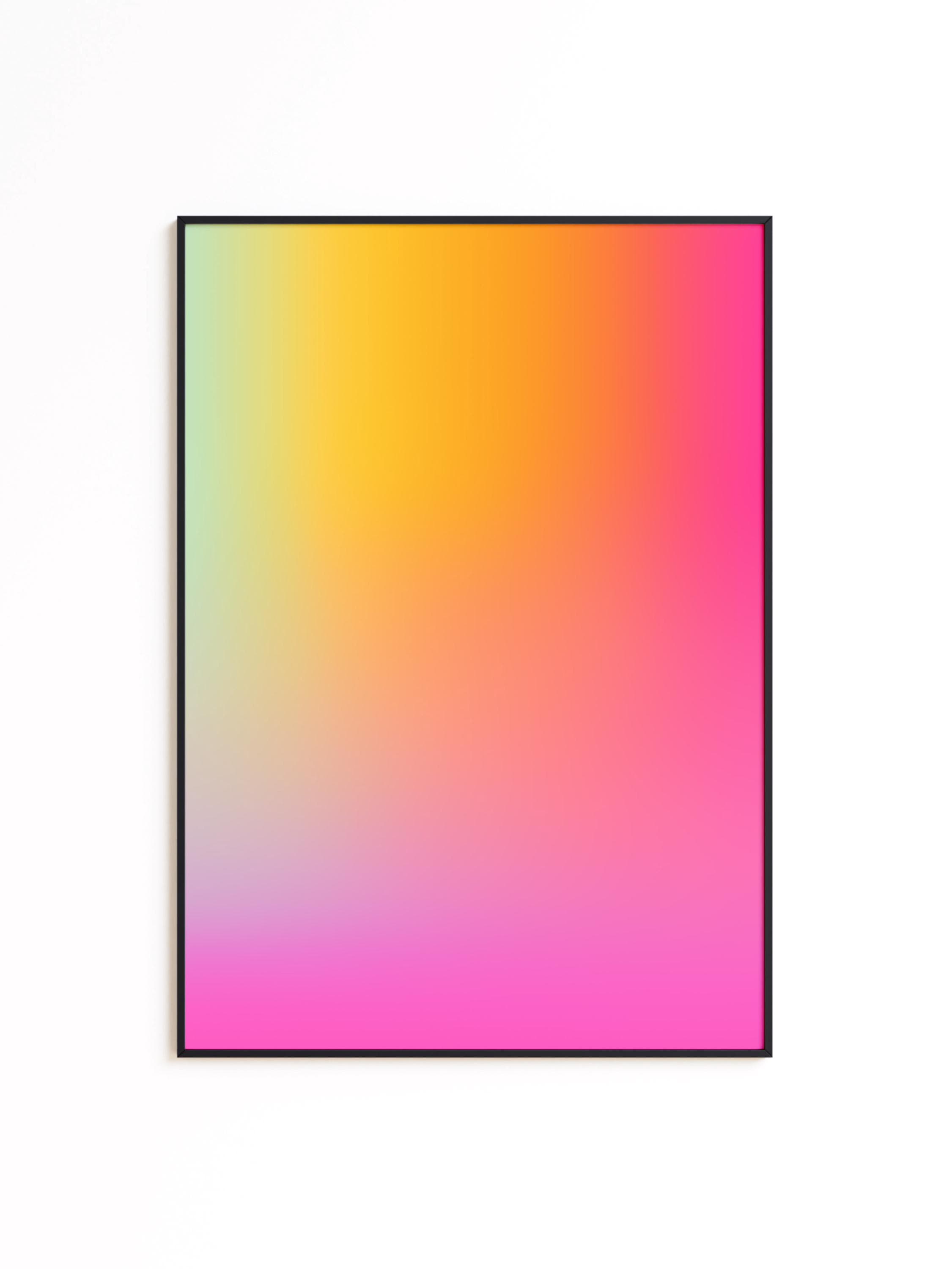 Pink Sunset Wall Art Printable, Soft Gradient Abstract Print, Modern Bedroom Decor, Minimal Aesthetic Poster