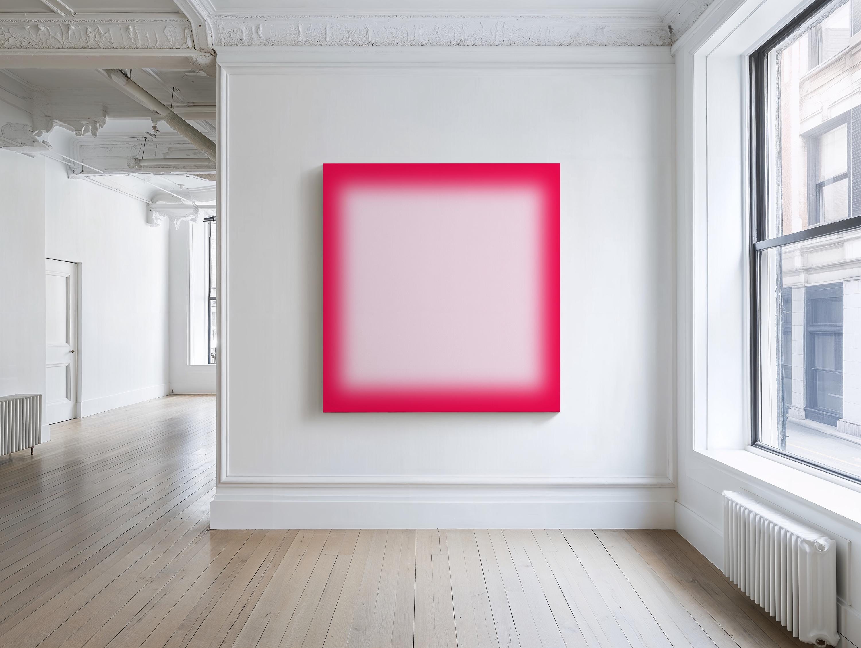 Pink Gradient Abstract Art Print, Magenta Glow, Modern Minimal Wall Decor