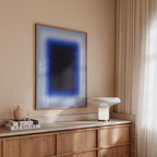 Blue Gradient Art Print, Navy Cobalt Abstract Poster, Modern Wall Decor