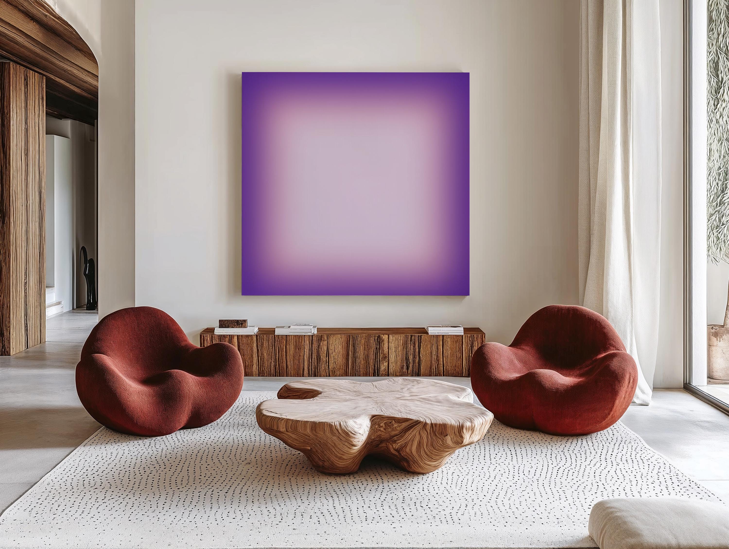 Purple Gradient Poster, Lavender Ombre Wall Art, Minimalist Zen Canvas Print