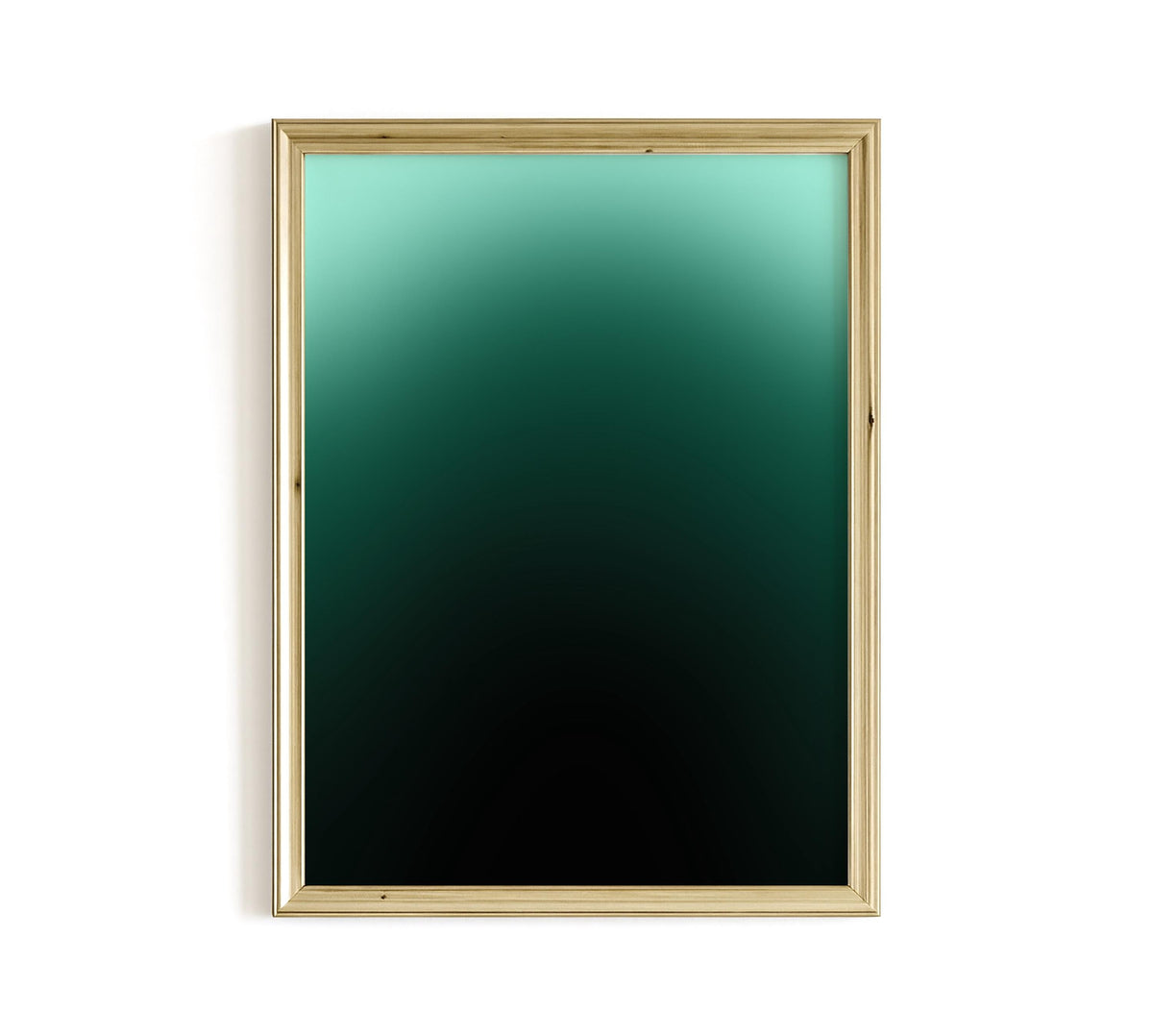 Green Gradient Abstract Art Print, Modern Ombre Poster