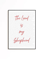 Psalm 23 Print, The Lord Is My Shepherd Wall Art, Christian Bible Verse Decor