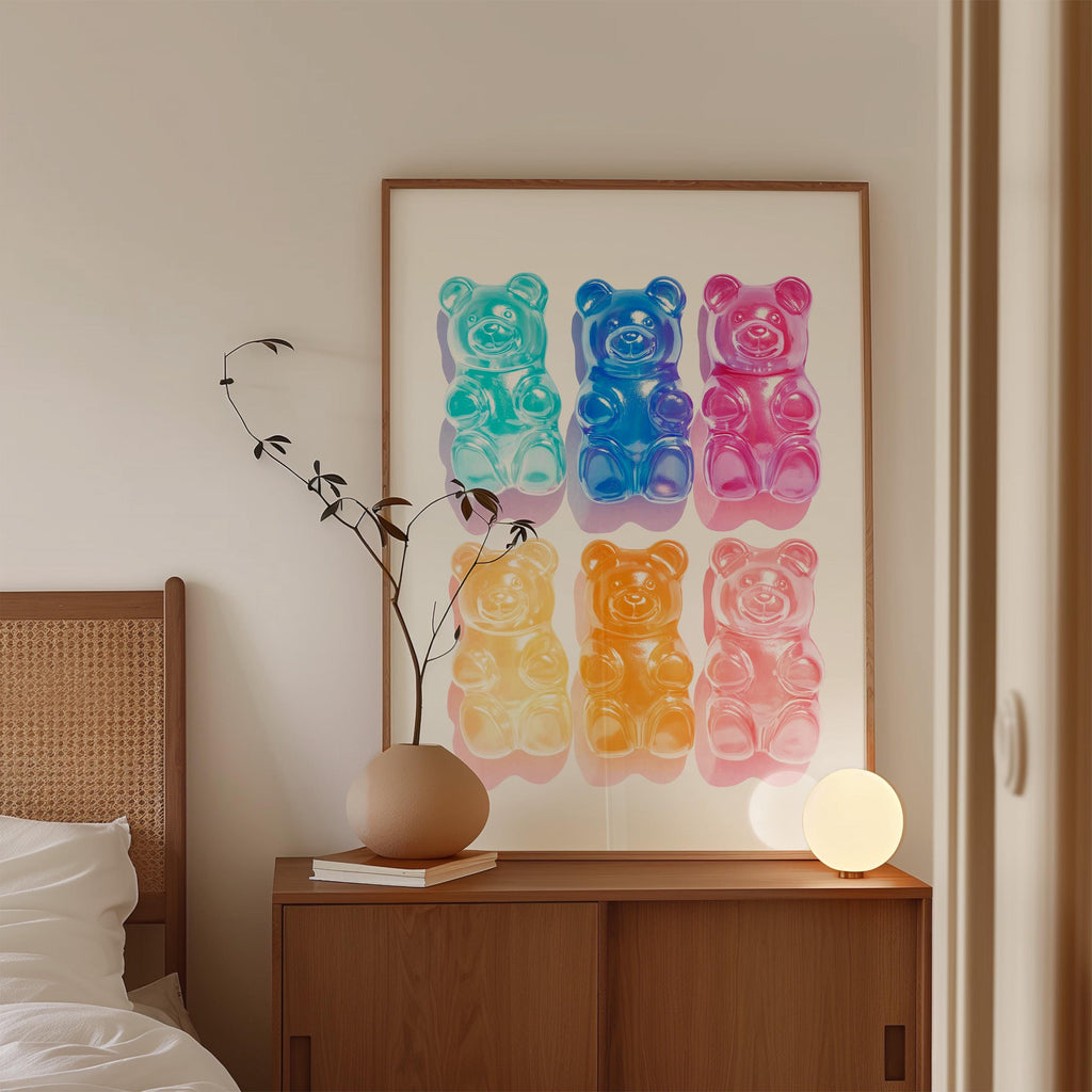 Colorful Gummy Bear – Candy Wall Art